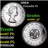 Image 1 : 1964 Canada Dollar $1 Grades GEM++ PL