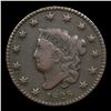 Image 2 : 1828 Sm Wide Date Coronet Head Large Cent 1c Grades vf+