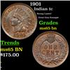 Image 1 : 1901 Indian Cent 1c Grades GEM Unc BN