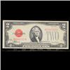 Image 2 : 1928F $2 Red Seal United States Note Grades Select AU