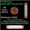 Image 1 : Shotgun Lincoln 1c roll, 1979-d 50 pcs Bank Wrapper.