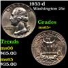 Image 1 : 1953-d Washington Quarter 25c Grades GEM+ Unc