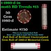Image 1 : Shotgun Lincoln 1c roll, 1980-d 50 pcs Bank Wrapper.