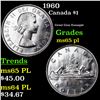 Image 1 : 1960 Canada Dollar $1 Grades GEM Unc PL