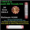 Image 1 : Shotgun Lincoln 1c roll, 1964-d 50 pcs Bank Wrapper.