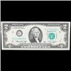 Image 2 : 1976 $2 Federal Reserve Note 1st Day of Issue, with Stamp Grades Gem CU