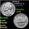 Image 1 : 1944-p Jefferson Nickel 5c Grades GEM+ Unc