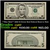 Image 1 : **Star Note** 1999 $5 Green Seal Federal Reserve Note Grades Gem++ CU