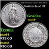 Image 1 : 1964B Switzerland 2 Francs Silver KM# 21 Grades Select+ Unc