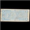 Image 3 : 1864 $5 Confederate Note, T69 Grades vf++