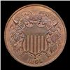 Image 2 : 1864 lg motto Two Cent Piece 2c Graded ms64 rb By SEGS