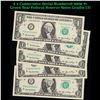 Image 1 : 4 x Consecutive Serial Numbered 2006 $1 Green Seal Federal Reserve Notes Grades CU