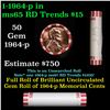 Image 1 : Shotgun Lincoln 1c roll, 1964-p 50 pcs Bank Wrapper.