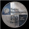 Image 2 : Proof 1974 Hungary 100 Forint Silver KM# 603 Grades Choice Proof