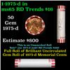 Image 1 : Shotgun Lincoln 1c roll, 1975-d 50 pcs Bank Wrapper.