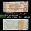 Image 1 : 1864 $10 Confederate Note, T68 Grades vf details