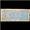 Image 3 : 1864 $5 Confederate Note, T69 Grades vf+