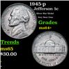Image 1 : 1945-p Jefferson Nickel 5c Grades Choice+ Unc