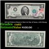 Image 1 : 1976 $2 Federal Reserve Note 1st Day of Issue, with Stamp Grades Gem CU
