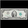 Image 2 : 1976 $2 Federal Reserve Note 1st Day of Issue, with Stamp Grades Gem CU