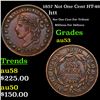 Image 1 : 1857 Not One Cent Hard Times Token HT-46 1c Grades Select AU