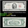 Image 1 : 1963A $2 Red Seal United States Note Grades Select CU