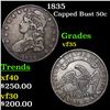 Image 1 : 1835 Capped Bust Half Dollar 50c Grades vf++