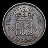Image 3 : 1944 Great Britain 6 Pence (Sixpence) Silver KM# 852 Grades Choice Unc