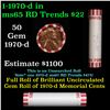 Image 1 : Shotgun Lincoln 1c roll, 1970-d 50 pcs Bank Wrapper.