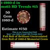 Image 1 : Shotgun Lincoln 1c roll, 1980-d 50 pcs Bank Wrapper.
