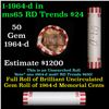 Image 1 : Shotgun Lincoln 1c roll, 1964-d 50 pcs Bank Wrapper.
