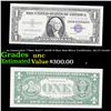 Image 1 : 3x Consecutive **Star Note** 1957B $1 Blue Seal Silver Certificates, All CU Grade! Grades Brilliant 
