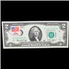 Image 2 : 1976 $2 Federal Reserve Note 1st Day of Issue, with Stamp Grades Gem CU