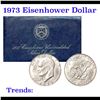 Image 1 : 1973-s Silver Uncirculated Eisenhower Silver Dollar in Original Packaging
