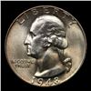 Image 2 : 1948-d Washington Quarter 25c Grades GEM Unc