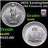 Image 1 : 1925 Lexington Old Commem Half Dollar 50c Graded ms66 By SEGS