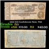 Image 1 : 1864 $10 Confederate Note, T68 Grades f+