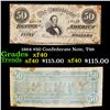 Image 1 : 1864 $50 Confederate Note, T66 Grades xf