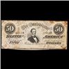 Image 2 : 1864 $50 Confederate Note, T66 Grades xf