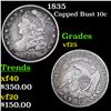 Image 1 : 1835 Capped Bust Dime 10c Grades vf+