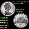 Image 1 : 1965 Small Beads, Blunt 5 Canada Dollar $1 Grades GEM+ UNC PL