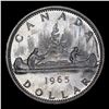 Image 3 : 1965 Small Beads, Blunt 5 Canada Dollar $1 Grades GEM+ UNC PL