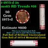Image 1 : Shotgun Lincoln 1c roll, 1975-d 50 pcs Bank Wrapper.