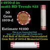 Image 1 : Shotgun Lincoln 1c roll, 1970-d 50 pcs Bank Wrapper.
