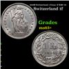 Image 1 : 1956B Switzerland 1 Franc 1f KM# 24 Grades Select+ Unc