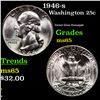 Image 1 : 1946-s Washington Quarter 25c Grades GEM Unc