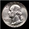 Image 2 : 1948-d Washington Quarter 25c Grades Choice+ Unc