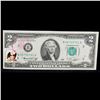 Image 2 : 1976 $2 Federal Reserve Note 1st Day of Issue, with Stamp Grades Gem CU