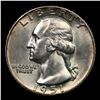 Image 2 : 1951-p Washington Quarter 25c Grades GEM+ Unc