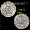 Image 1 : 1961B Switzerland 1 Franc Silver KM# 24 Grades Select Unc